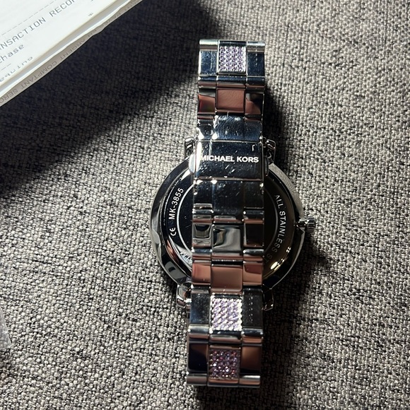 Michael Kors Silver and Purple Watch - Picture 3 of 3